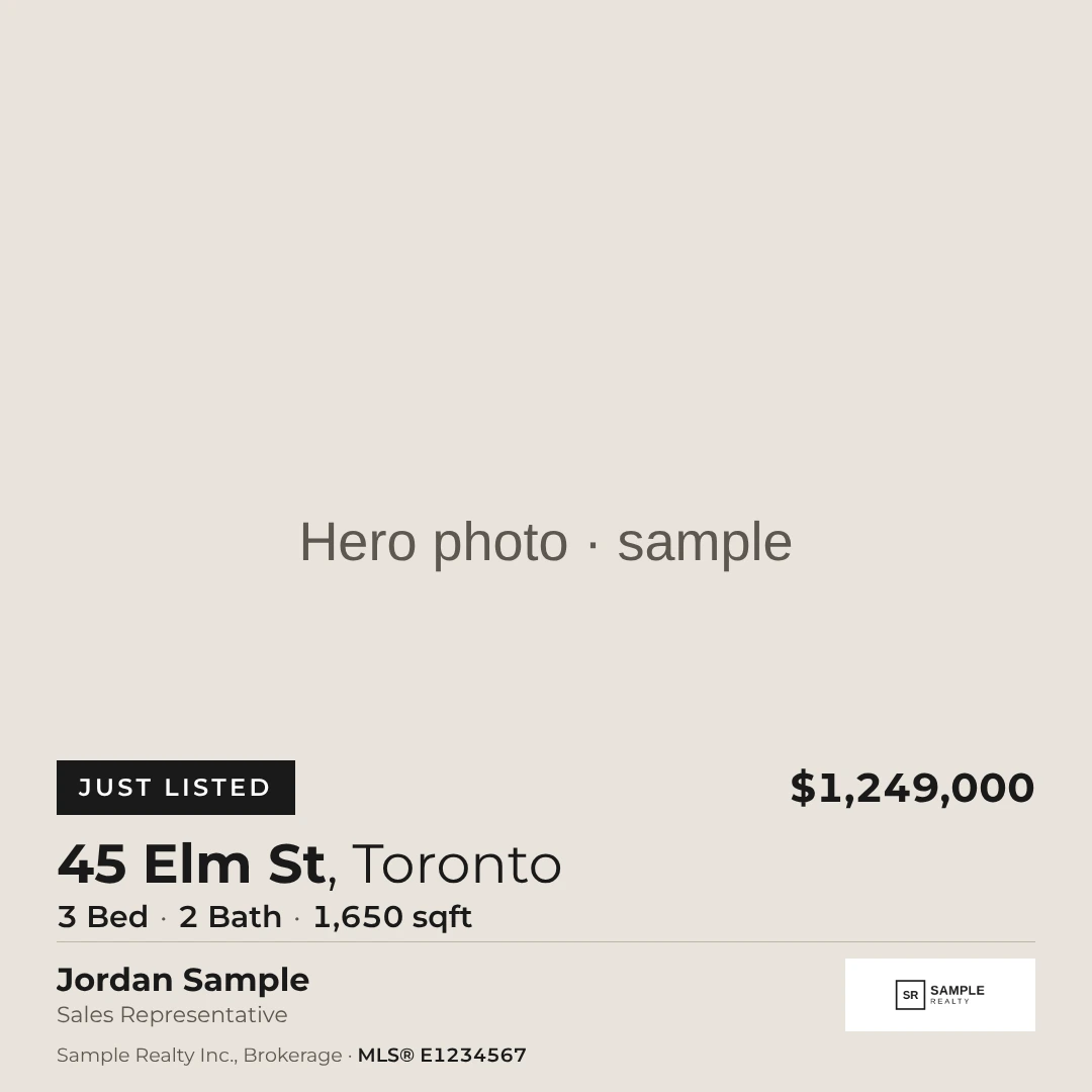 A just-listed post